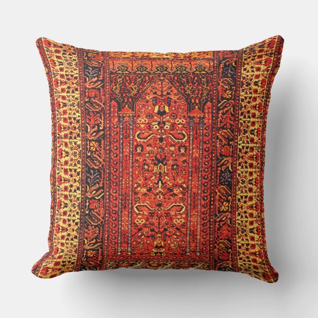 Turkish Carpet "Annie" Throw Pillow (Front)