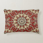 Turkish carpet kaleidoscope accent pillow