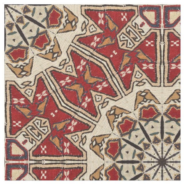 Turkish carpet kaleidoscope fabric (Close Up)
