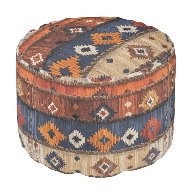 Turkish Carpet Pouf (Angled Back)