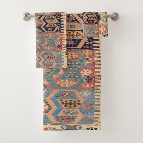 Turkish Carpet Rug Antique Kilim Bath Towel Set
