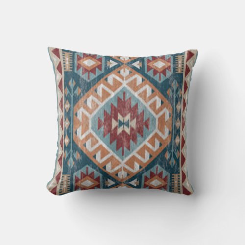 Turkish Carpet Rug Antique Kilim Kabristan Throw Pillow