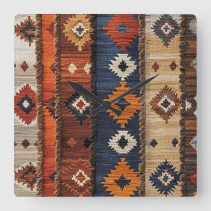 Turkish Carpet  Square Wall Clock