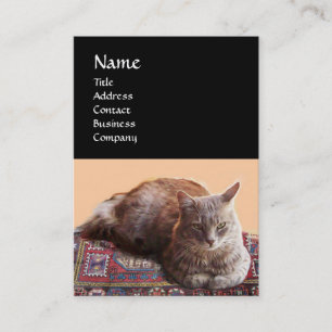 TURKISH CAT IN  TRANSCENDENTAL MEDITATION BUSINESS CARD