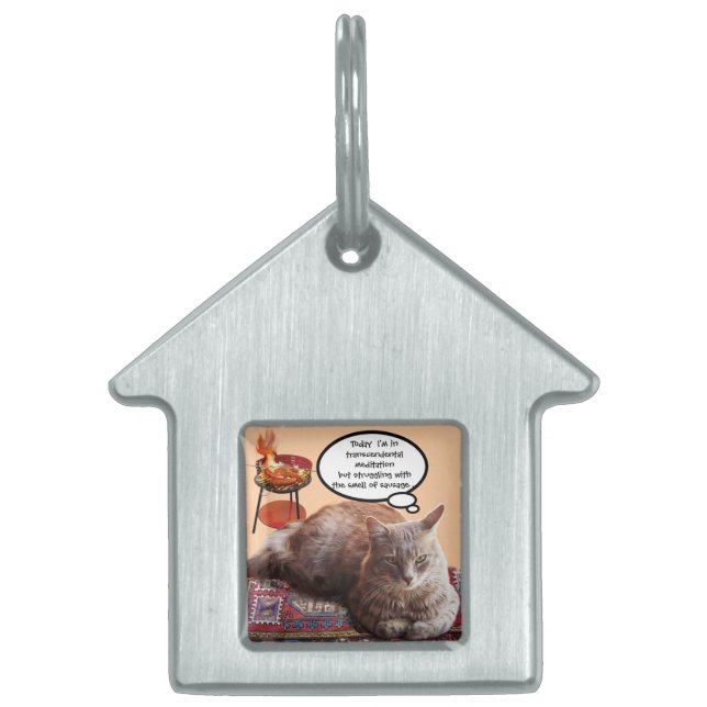 TURKISH CAT IN  TRANSCENDENTAL MEDITATION PET ID TAG (Front)