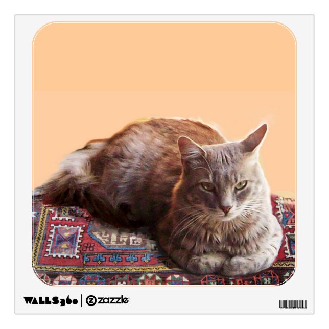 TURKISH CAT ON THE OLD CARPET WALL STICKER (Front)