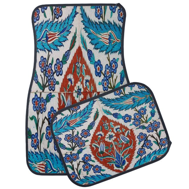 Turkish Ceramic Floral Car Floor Mat (Set)