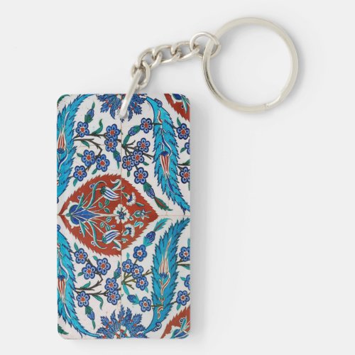 Turkish Ceramic Floral Keychain