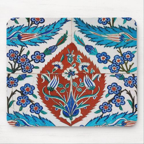 Turkish Ceramic Floral Mouse Pad
