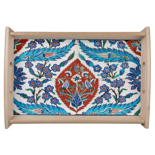 Turkish Ceramic Floral Serving Tray