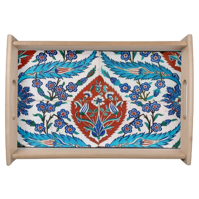 Turkish Ceramic Floral Serving Tray (Front)