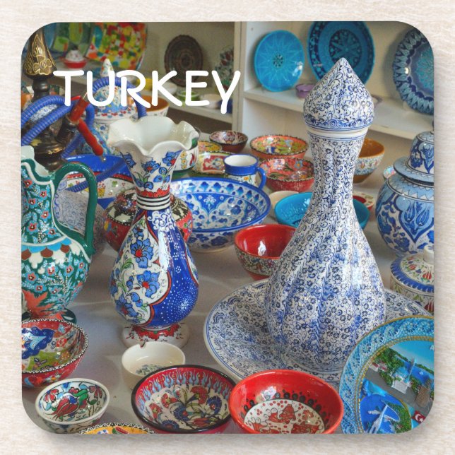 Turkish Ceramics Beverage Coaster (Front)