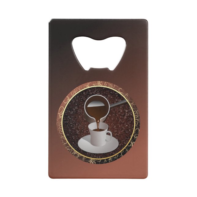 Turkish Coffee Credit Card Bottle Opener (Front)
