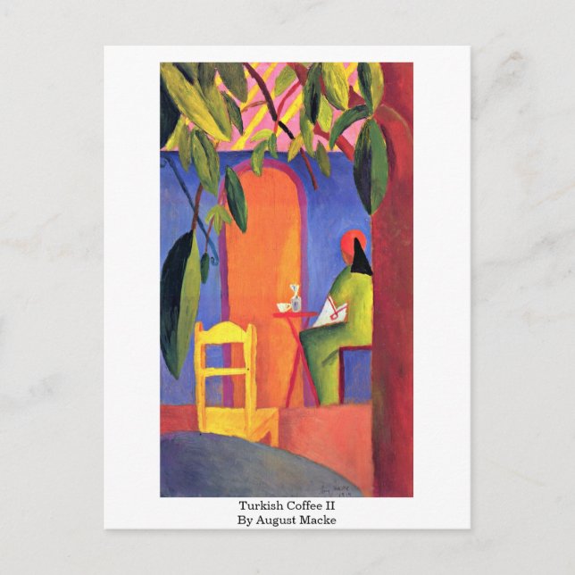 Turkish Coffee (Ii) By August Macke Postcard (Front)