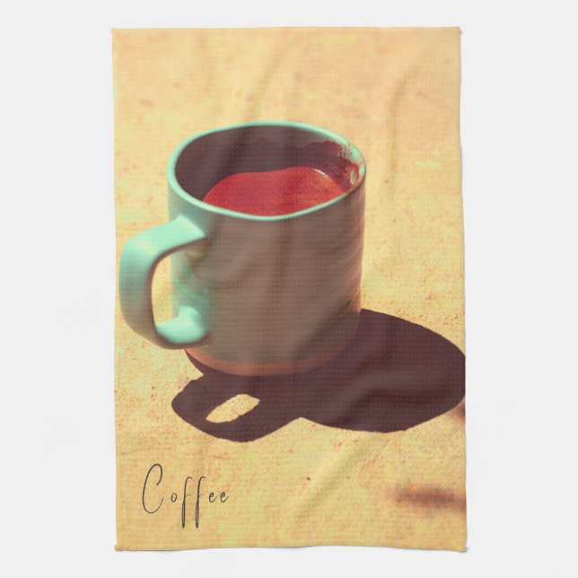 Turkish Coffee Rich Foam Mug Cup Kitchen Towel (Vertical)