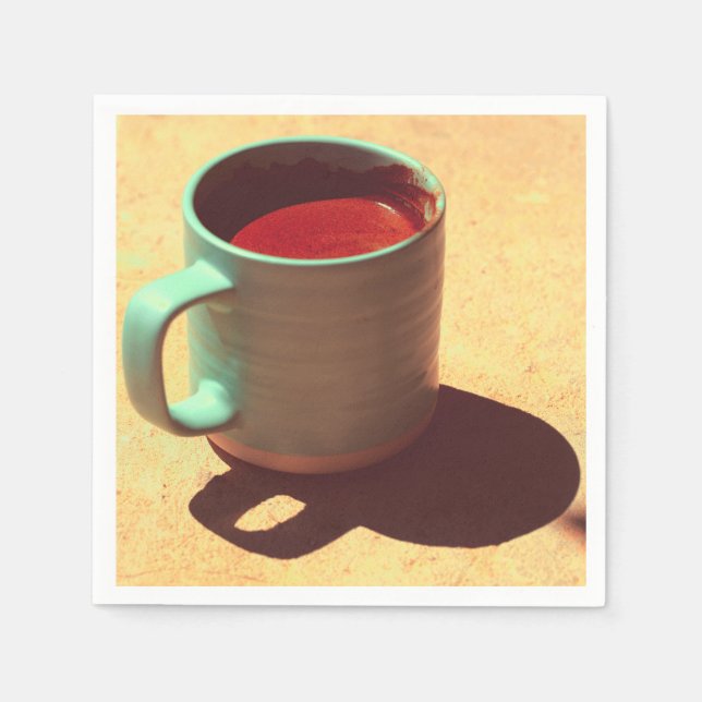 Turkish Coffee Rich Foam Mug Cup Napkins (Front)
