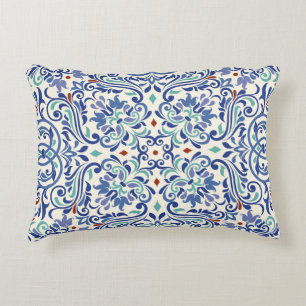 Turkish Colorful: Endless Tile Elegance. Accent Pillow