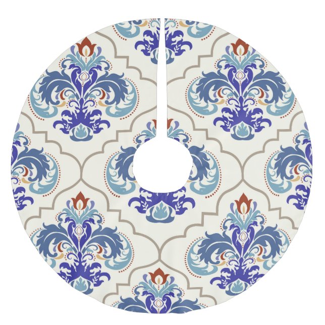 Turkish Colorful Pattern: Endless Beauty. Brushed Polyester Tree Skirt (Front)