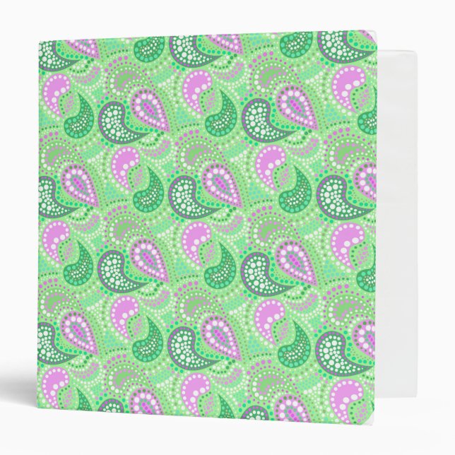 Turkish cucumbers abstract polka dot pattern  3 ring binder (Front/Inside)