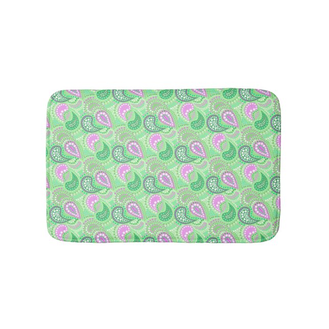 Turkish cucumbers abstract polka dot pattern  bath mat (Front)