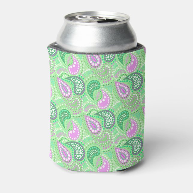 Turkish cucumbers abstract polka dot pattern can cooler (Can Back)