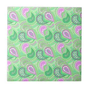 Turkish cucumbers abstract polka dot pattern ceramic tile