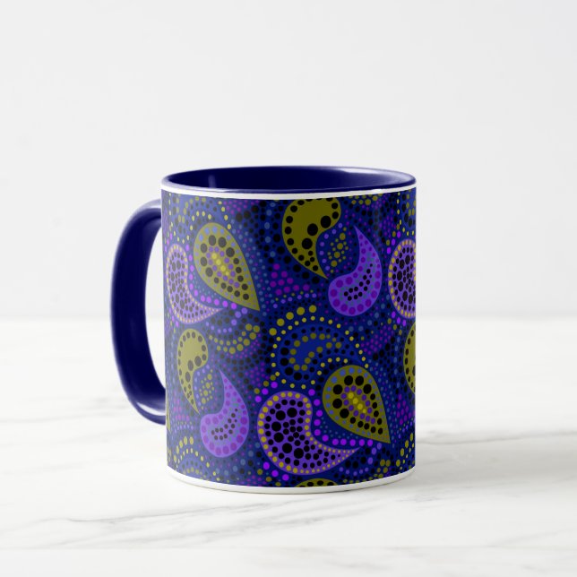 Turkish cucumbers abstract polka dot pattern  mug (Front Left)