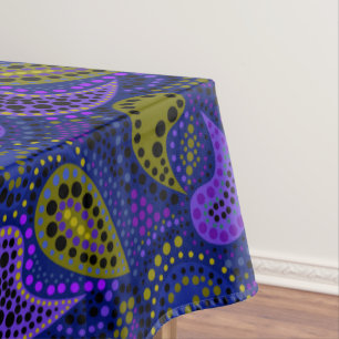 Turkish cucumbers abstract polka dot pattern tablecloth