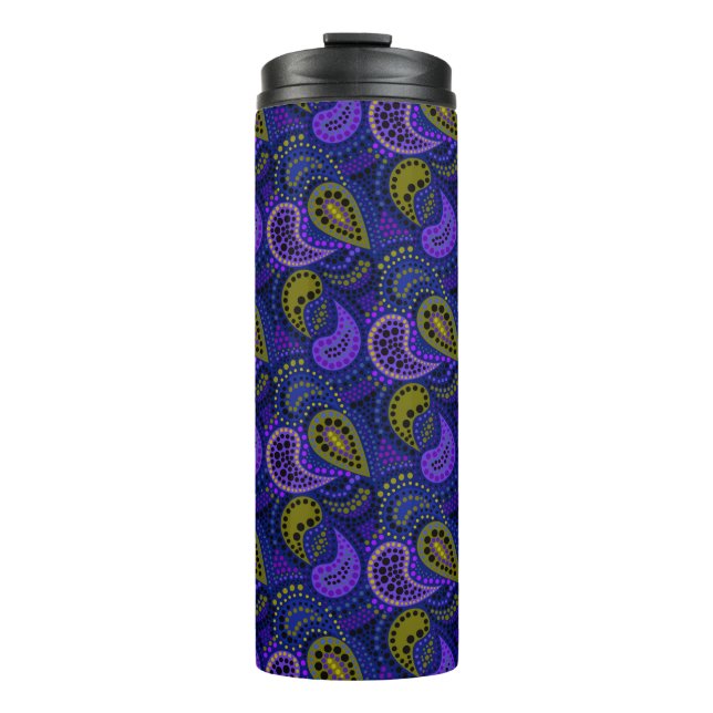 Turkish cucumbers abstract polka dot pattern  thermal tumbler (Front)