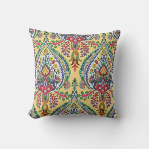 Turkish decorative seamless pattern Vintage Islam Throw Pillow