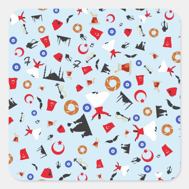 Turkish Delight - Turkish items of the country Square Sticker (Front)