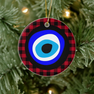 Turkish Evil Eye Talisman, Arabic Amulet, Greek Ceramic Ornament