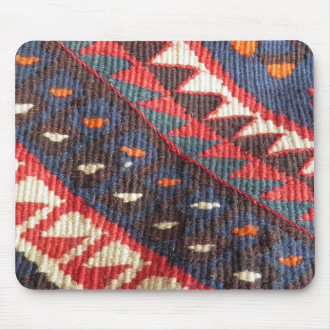 Turkish Exotic Bohemian Boho Ethnic Persian Carpet Mouse Pad (Front)