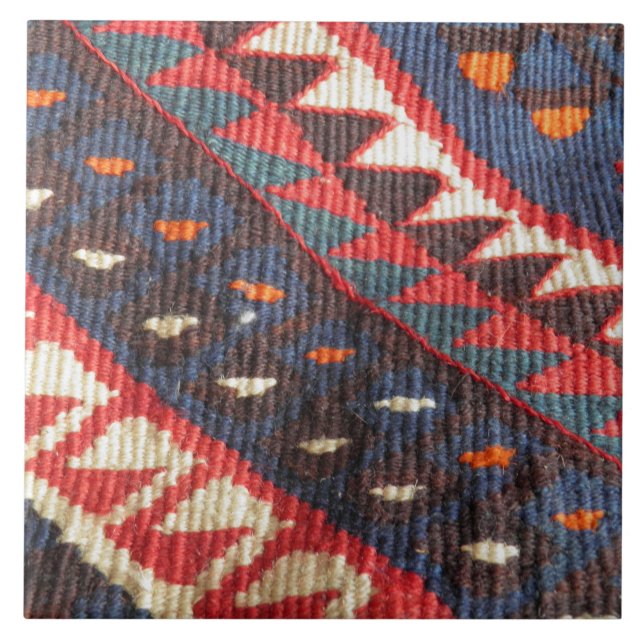 Turkish Exotic Bohemian Boho Ethnic Persian Carpet Tile (Front)