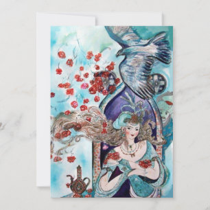 TURKISH FAIRY TALE ,bright red blue black white Announcement