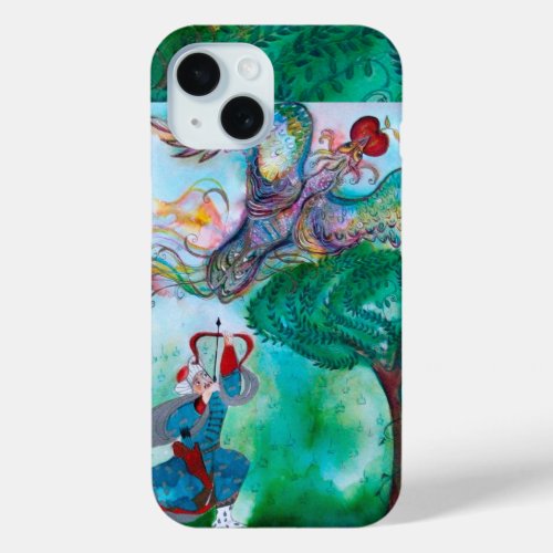 TURKISH FAIRY TALE  PHOENIX AND ARCHER Teal Green iPhone 15 Case