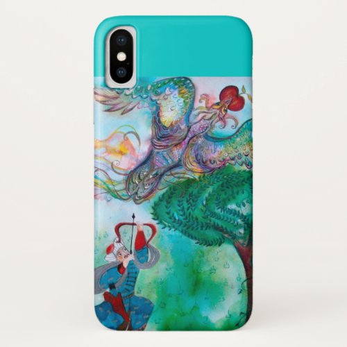 TURKISH FAIRY TALE  PHOENIX AND ARCHER Teal Green iPhone X Case