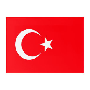 Turkish flag acrylic print