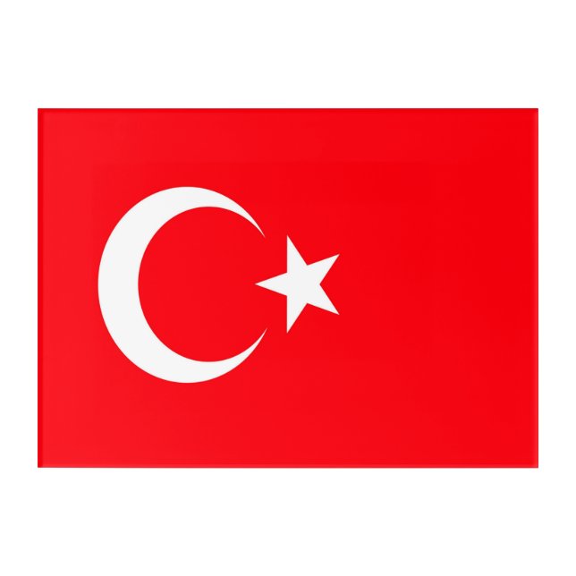 Turkish flag acrylic print (Front)