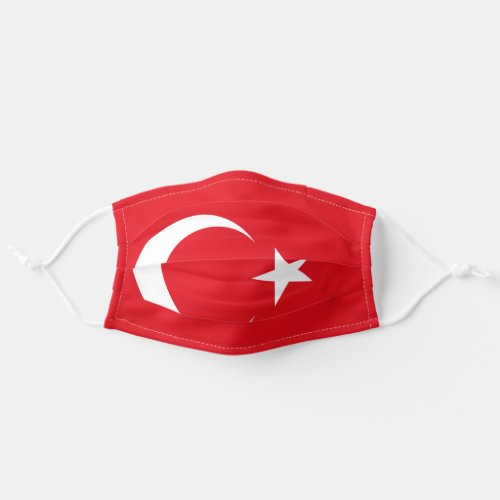 Turkish flag adult cloth face mask