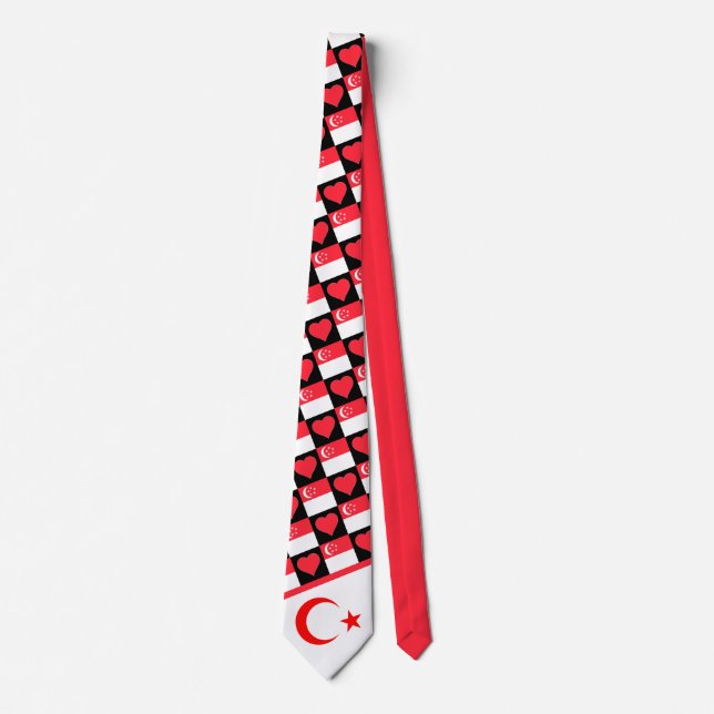 Turkish Flag and Emblem of Turkey National Pride Neck Tie (Front)