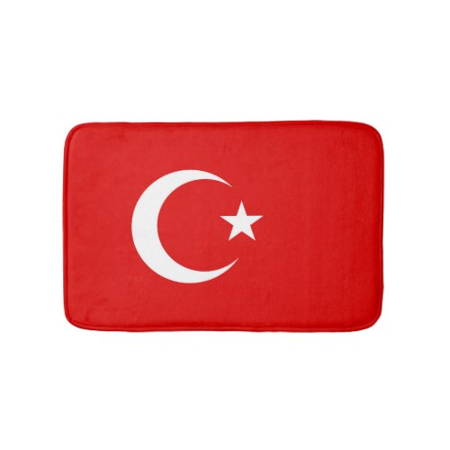 Turkish flag bath mat