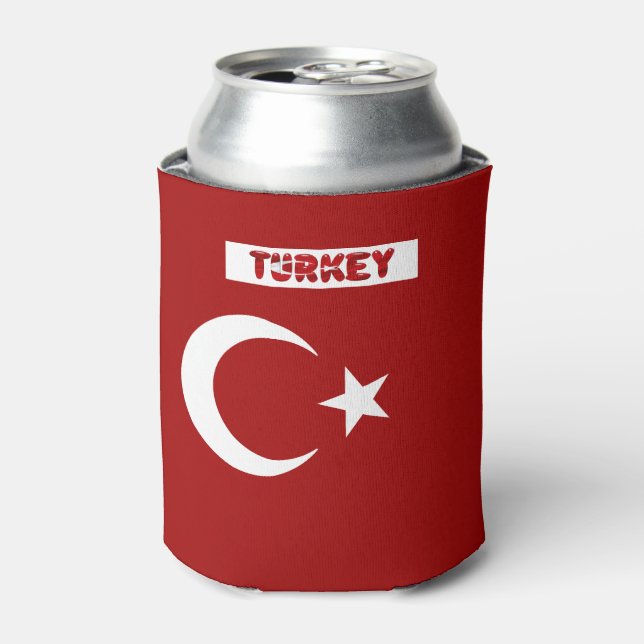 Turkish flag  can cooler (Can Front)