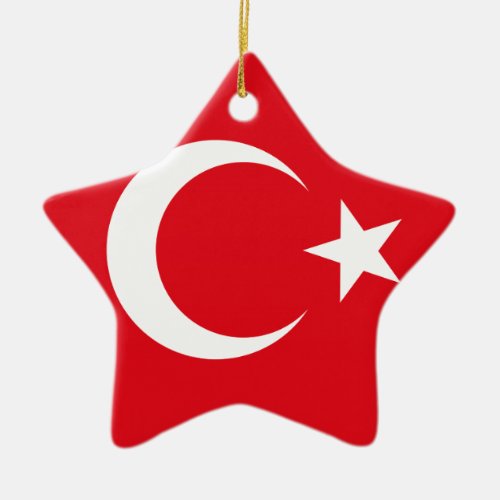 Turkish Flag Ceramic Ornament