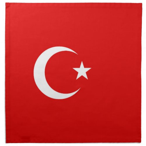 Turkish flag cloth napkin