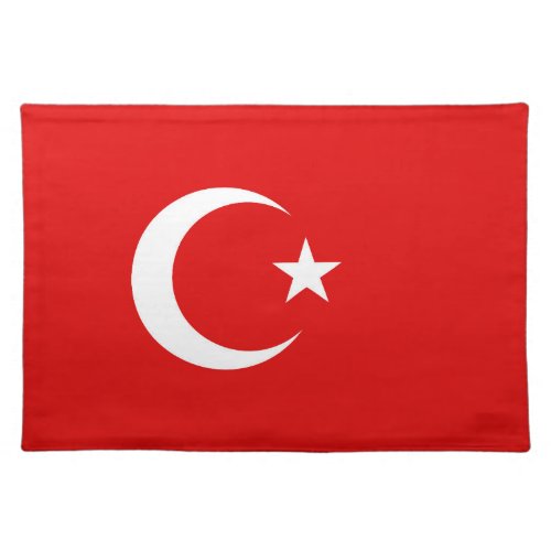 Turkish flag cloth placemat