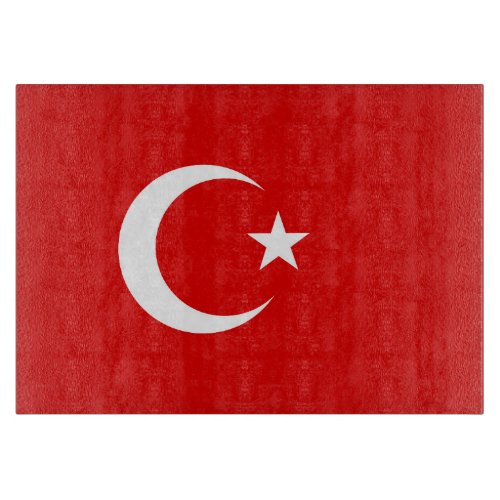 Turkish flag cutting board