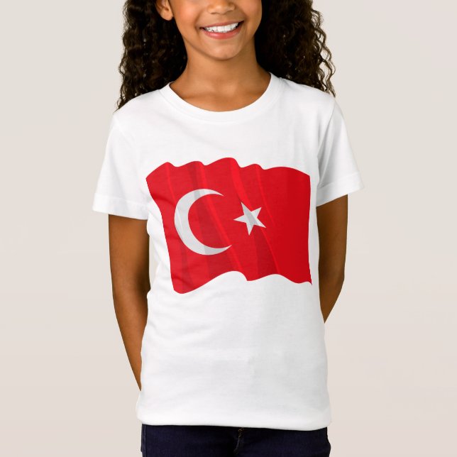 Turkish Flag Girls T-Shirt (Front)