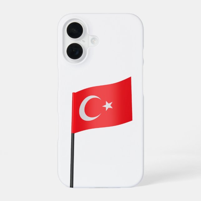 Turkish flag  iphone case (Back)