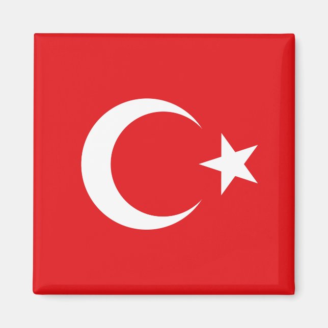 Turkish flag magnet (Front)